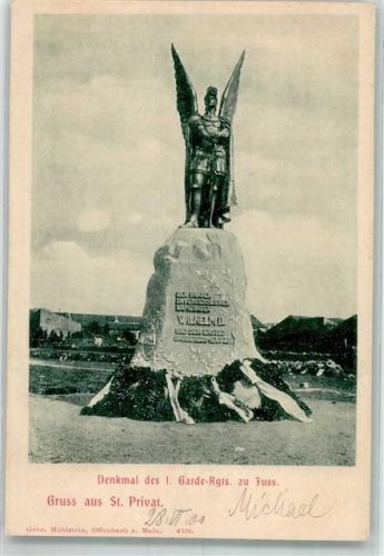 Saint-Privat-la-Montagne 1901 Denkmal des I. Garde Regiments zu Fuss