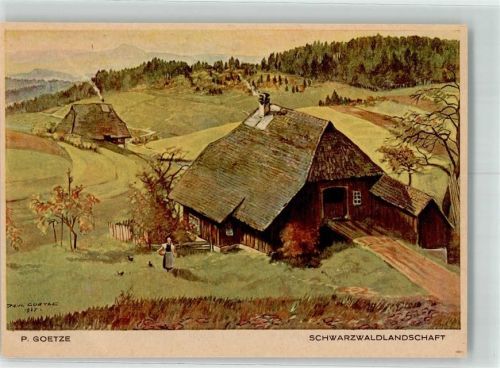 sign. Goetze, Paul Schwarzwaldlandschaft