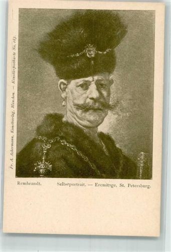 Rembrandt Selbstporträt Verlag Ackermann Nr. 183