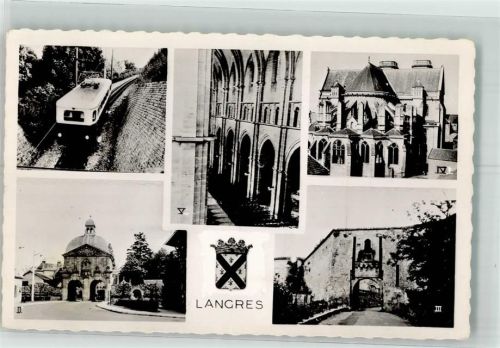 Langres 1958 Bergbahn Kirche Porte des Moulins