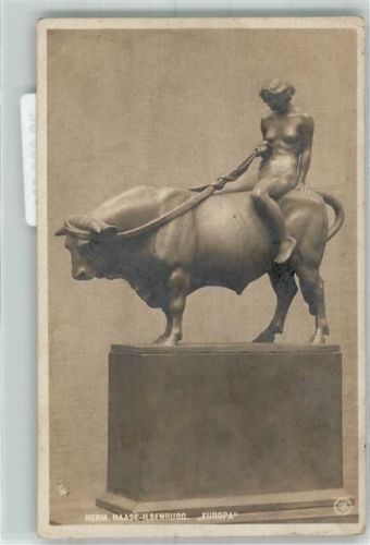 Berlin Mitte 1907 Hermann Haase-Ilsenburg Europa Erotik Ochse Gr. Kunstausstellung No. 30