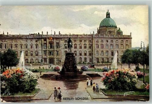Berlin Mitte 1914 sign. Beraud N. Denkmal