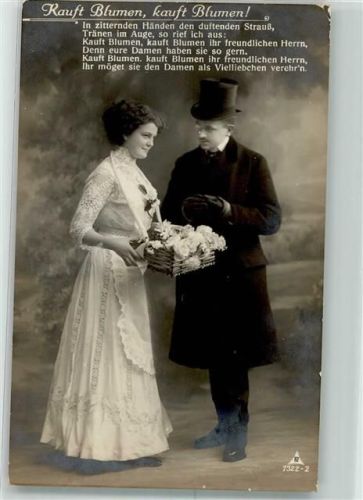 1911 Verkäuferin Kauft Blumen kauft Blumen PM Nr.7322-2