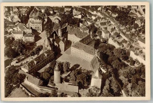 Altenburg 1934 Reichswinterhilfe-Lotterie Bild 146 Fliegeraufnahme von Altstadt und Schloss Das schöne Deutschland