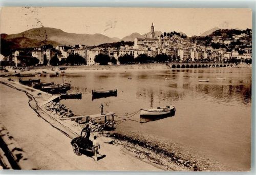 Menton 1951 Le Port et le Quai Hafen