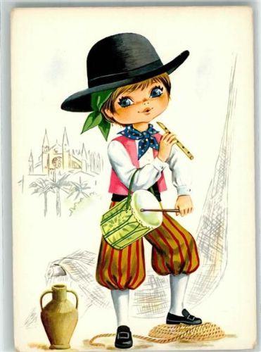 Barcelona Mallorquin Tracht Ort lt. Verlag