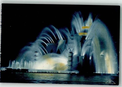 Paris Le Thétre d`Eau Nacht Ort handschriftlich
