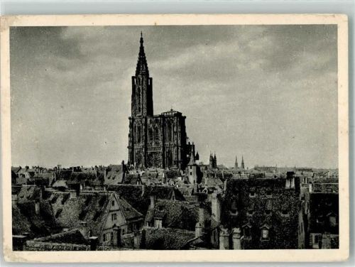 Strasbourg 1943 Der Münster über den Dächern der Altstadt Verlag Hoffmann, Heinrich STR.049