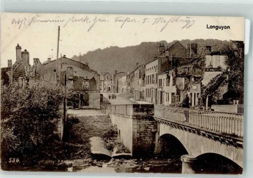 Longuyon 1916 Feldpost WK I Nr. 100 Landsturm Inf.Batl.Leonberg 8. Komp.