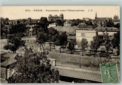 Paris 1924 Observatorium Briefmarke Bildseite