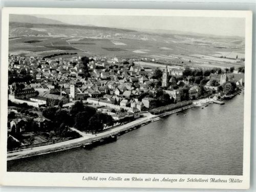 Eltville Fliegeraufnahme Sektkellerei M. Müller