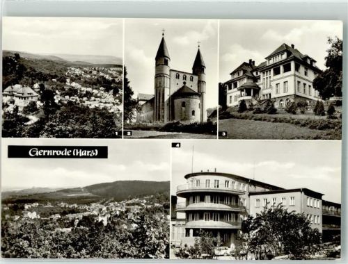 Gernrode Rathaus Stiftskirche Ferienheim Stubenberg und Fritz Heckert