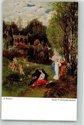 Ideale Frühlingslandschaft Picknick Engel
