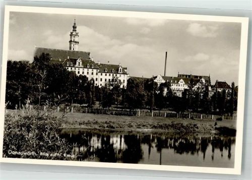Donauwörth Blick auf hl. Kreuz Kirche Fabrik
