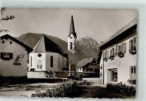 83451 W8235 Piding Foto AK Kirche Geschäft