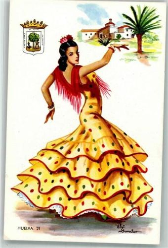Huelva Frau Flamenco Wappen