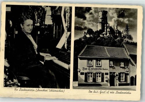 Bad Godesberg 1936 Gasthaus zur Lindenwirtin Portrait Ännchen Schumacher
