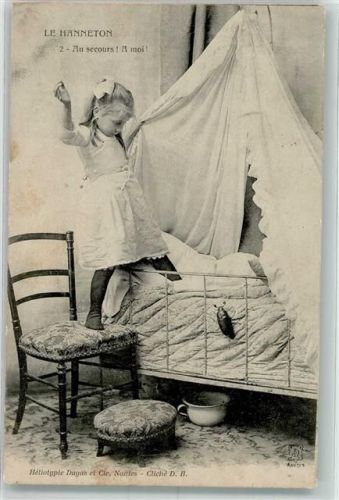 1906 Nr. 2 Heliotypie Dugas et Cie , Nantes - Kind Himmelbett Maikäfer - Le Hanneton