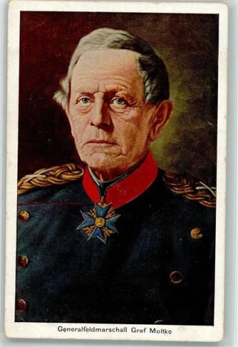 Generalfeldmarschall Graf Helmuth von Moltke in Uniform mit Orden Pour le Merite Reichseinigungskriege B.V.B. No. 1608