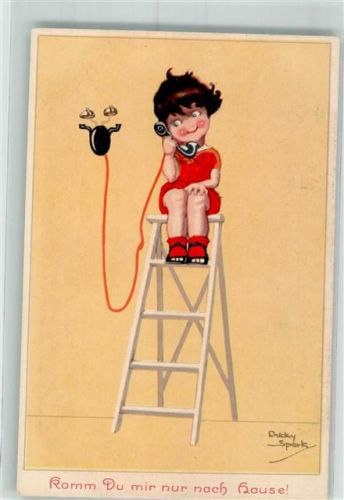 Telefon Kind Spruch NPG Nr.08040-1 Künstlerkarte