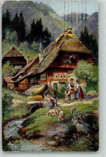 1918 Frauen Kinder Tracht Schafe