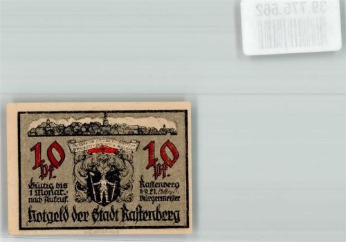 Rastenberg 1921 10 Pf.