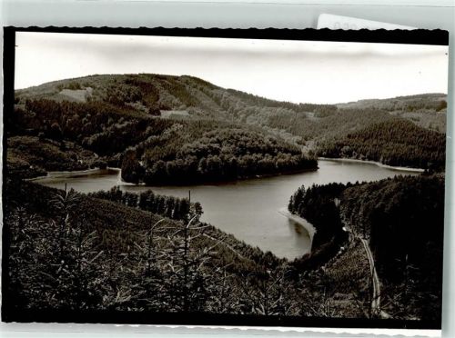 Lantenbach Fliegeraufnahme der Genkeltalsperre Foto Original aus Archiv eines Ansichtskartenverlags Ort handschriftlich