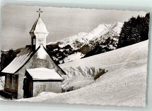 Steibis Hochwies Kapelle 1225 m Hochgrat 1880 m Rindalphorn 1822 m Allgäu Winter Schnee