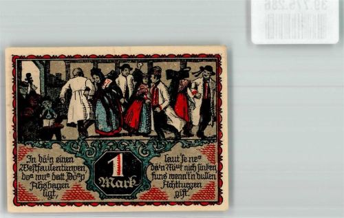 Eisbergen 1921 1 Mark Spar- u. Darlehnskasse D. Nr. 13025