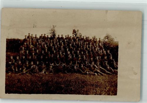 1917 Gruppenfoto Kompagnie Im Felde