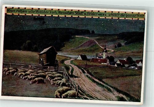 1917 sign. Hey, Paul Volkslieder Nr.45 Nun ruhen alle Wälder Verein für das Deutschtum im Ausland Zensurstempel