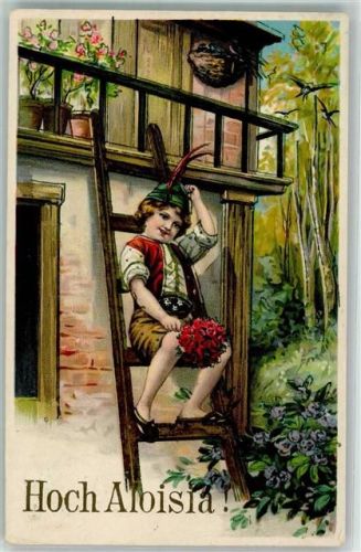 1912 Hoch Aloisia Kind Tracht Blumen SB Nr.824