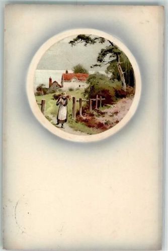 1909 Frau Serie 1527 Auf der Heimkehr