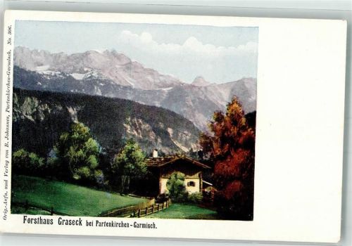 Garmisch-Partenkirchen Forsthaus Graseck Postamt Vordergrasock Taxe Partenkirchen