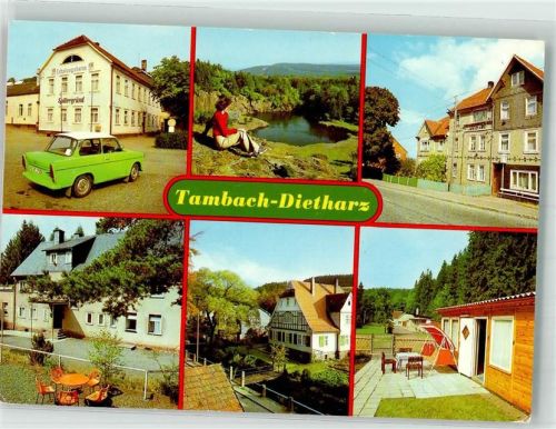 Tambach-Dietharz FDGB-Erholungsheim Spittergrund Trabant Am Kratersee Gasthaus Waldhaus HO-Gasthaus Waldbaude Schmalwassergrund Ferienheim des VEB Kraftverkehr Mühlhausen Fotograf Richter VEB Bild und Heimat
