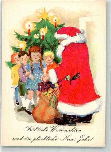 Weihnachten Neujahr Kinder Puppen Spielzeug sign. Schmidt Reitwein Gundula