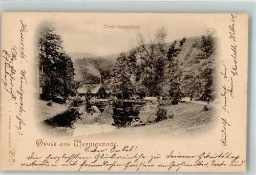 Wernigerode 1899 Christianenthal Gruss