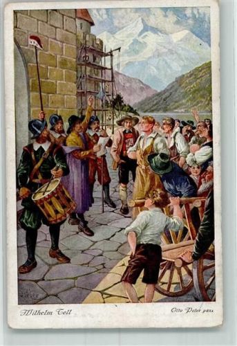 Altdorf UR sign. Peter Otto Wilhelm Tell Der Geßlerhut F. Ph. G. Nr. 3900 Serie 158