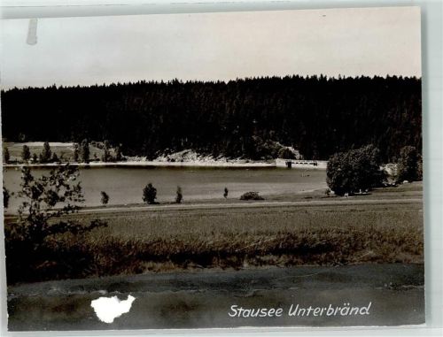 Unterbränd Stausee Ort handschriftlich Foto Original aus Archiv eines Ansichtskartenverlags
