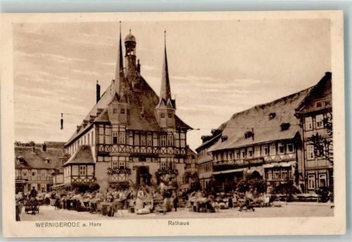 Wernigerode Rathaus Marktszene