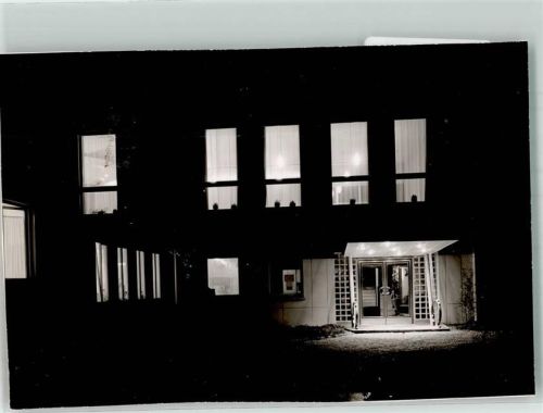 Bad Wurzach Kurhotel Krone b. Nacht Ort handschriftlich Foto Original aus Archiv eines Ansichtskartenverlags