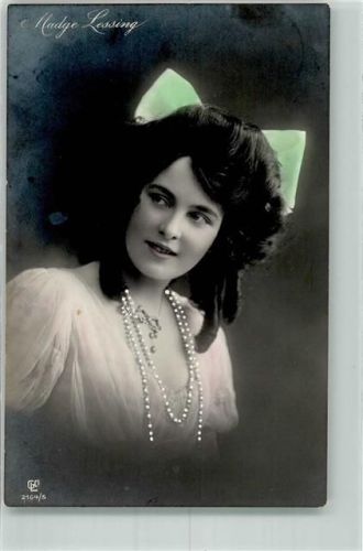 1910 Madge Lessing aus England Frauenschönheit Verlag GL+ Co 2164/5 handkoloriert