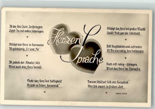 Herzen Sprache Horn Nr.628