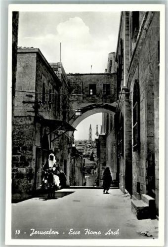 Jerusalem Denkmal Ecce Homo Arch Tracht Esel
