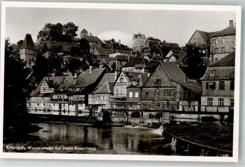 Kronach Wasserstraße mit Veste Rosenberg