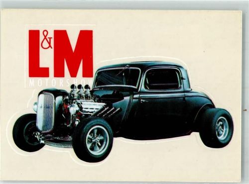 L u. M Motorshow Aufkleber aiuf Karte