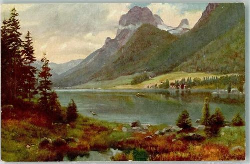1919 Der Hintersee m. d. Mühlsturzhörnern Kunstverlag Edm. v. König Nr. 26