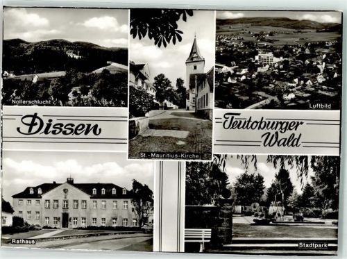 Dissen Rathaus Kirche St. Mauritius Stadtpark Fliegeraufnahme