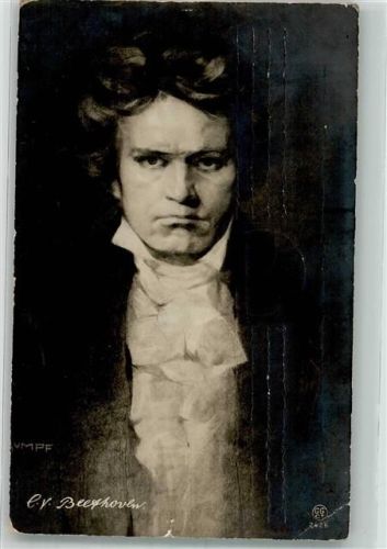 Portrait des Komponisten mit grimmigen Blick GG & Co. 2426 Maschinenstempel