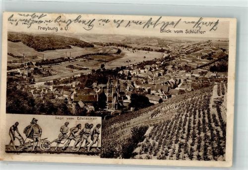 06632 O4805 Freyburg Unstrut 1936 Foto AK Sagen von Edelacker